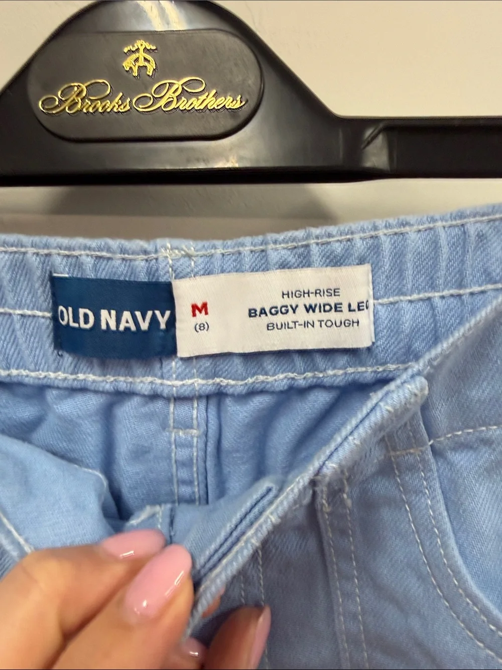Old Navy Sky Blue Girls' Pull-On Straight Pants